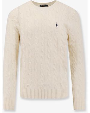 Polo Ralph Lauren Wool And Cashmere Cable Knit Jumper - White