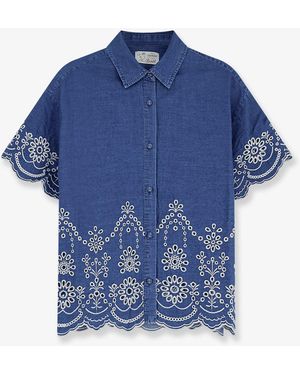 MC2 Saint Barth Cotton Shirt Clementine - Blue