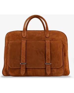 Orciani Jones Suede Travel Bag - Brown