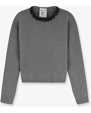 Semicouture Wool And Cashmere Blend Jumper - Grey