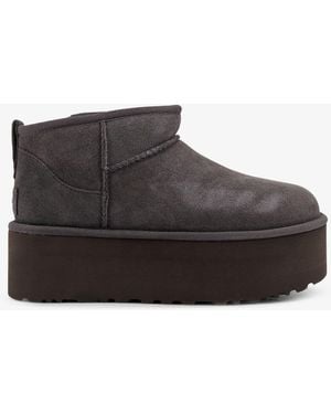UGG Ultra Mini Classic - Boots With Plateau - Grey