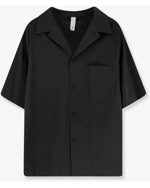 Hevò Linen And Viscose Blend Shirt - Black