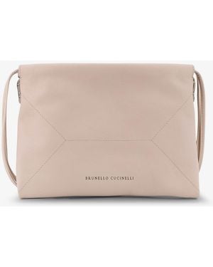 Brunello Cucinelli Bc Duo Leather Shoulder Bag - Natural