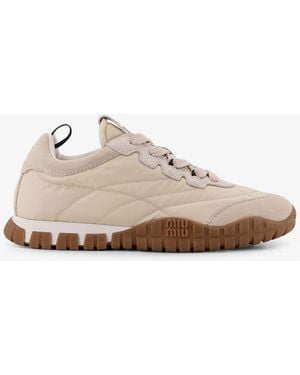 Miu Miu Tyre Sneakers - Natural