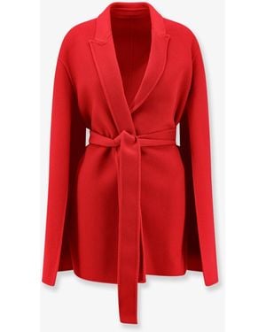 Alberta Ferretti Wool And Cashmere Coat - Red