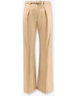 Loro Piana Silk Trouser With Belt - Natural