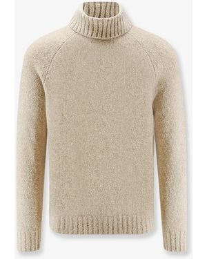 Brunello Cucinelli Wool, Silk And Cashmere Blend Turtleneck - White