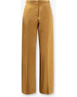 Alysi Lyocell And Linen Trousers - Natural