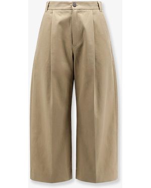 Studio Nicholson High-Waisted Cotton Trousers - Natural