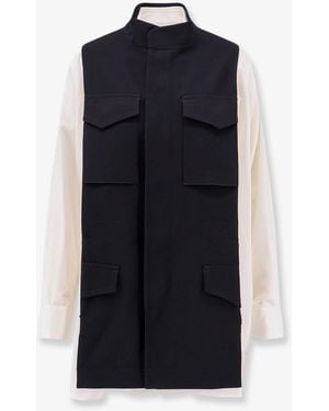 Sacai Bicolour Shirt With Pockets - Blue