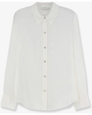 Vince Classic Satin Shirt - White