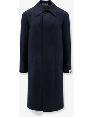 Corneliani Edge Virgin Wool Coat - Blue