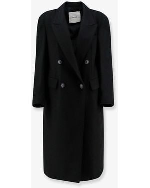 Hevò Martinafranca Wool Blend Coat - Black