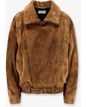 Saint Laurent Oversized Vintage Split-Leather Jacket - Brown