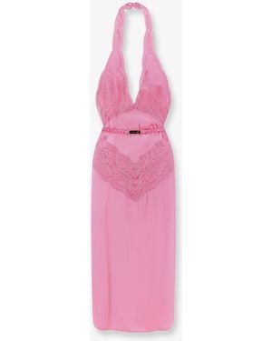 Gucci Silk Satin Midi Dress - Pink