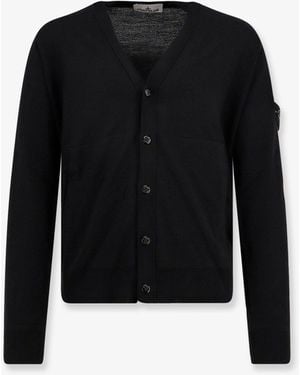 Stone Island Virgin Wool Cardigan - Black