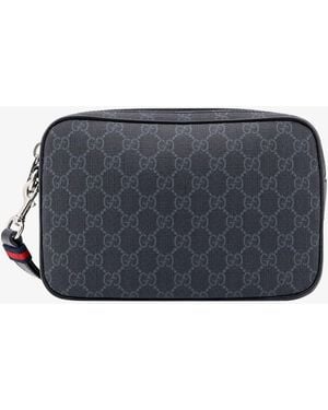 Gucci Supreme Gg Fabric Pouch - Blue