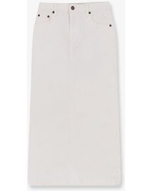 Tonywack Cotton Skirt With Rippings Detail - White