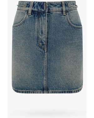 Givenchy Denim Mini Skirt - Blue