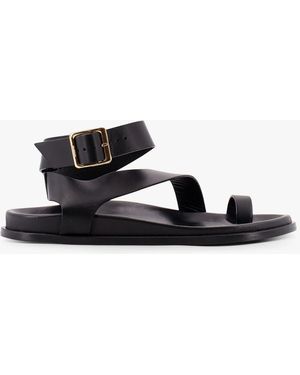 Alohas Myles Leather Thong Sandals - White
