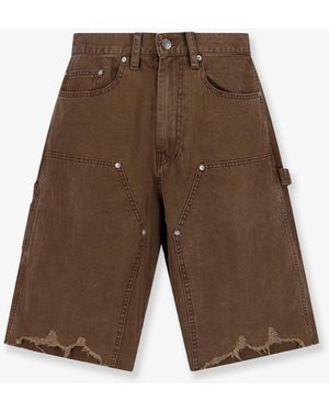 Tonywack Cargo Cotton Bermuda Shorts With Distressed Effect - White