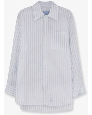 The Seafarer Tara Striped Cotton Shirt - White