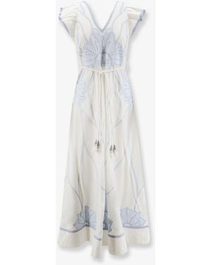 Scarlett Poppies Vittorio Cotton Long Dress - White