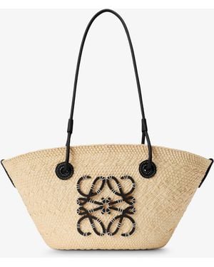 Loewe Paula's Ibiza-Anagram Palm Leaves And Leather Shoulder Bag - Natural