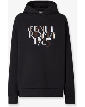 Fendi Oversize Cotton Sweatshirt - Black