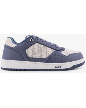 Dior Dior B27 Leather Trainers With Dior Oblique Galaxy Logo - White
