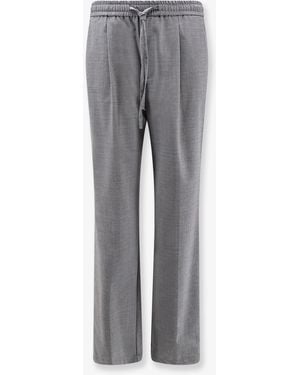 Amaranto Virgin Wool Blend Trousers - Grey