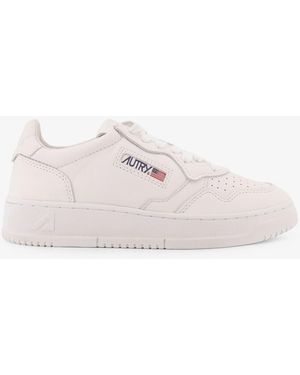 Autry Medalist Low Leather Trainers - Pink