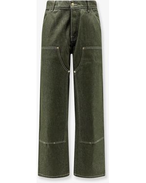 Walk In Paris Double Knee Denim Trousers - Green