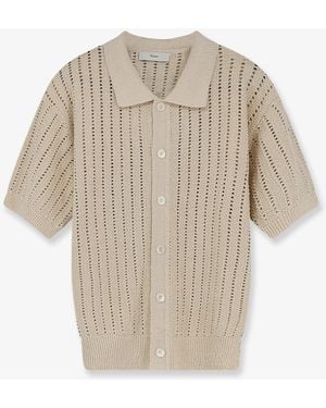 DUNST Openwork Cotton Cardigan - White