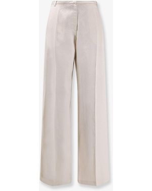 Alysi Lyocell And Linen Trousers - White