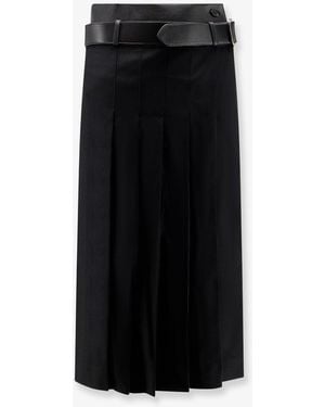 R2W Nayla Pleated Wool Pants Skirt - Black