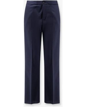 Hevò Torre Chianca Wool Blend Trousers - Blue