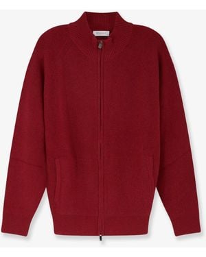 Bramani Cashmere Cashmere Zip-Up Cardigan - Red