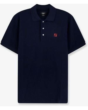 Fendi Cotton Polo Shirt - Blue