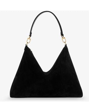 TOTEME Medium Bevel Suede Shoulder Bag - Black