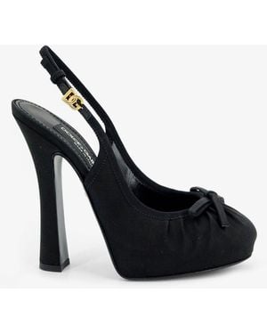 Dolce & Gabbana Satin Décolleté - Black