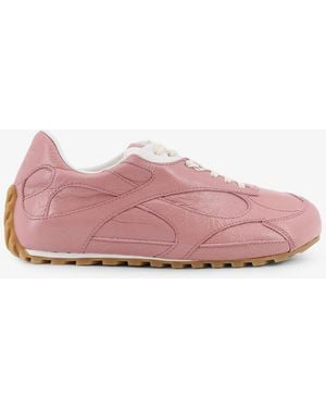 Bottega Veneta Orbit Flash Leather Sneakers - Pink