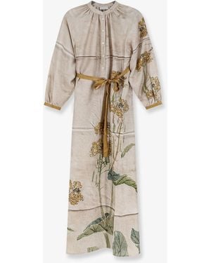 Pierre Louis Mascia Aloe Long Silk Dress - White