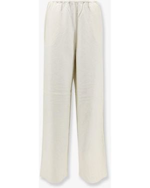 TOTEME Monogram Flannel Pants - White