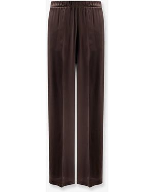Semicouture Satin Pants - Brown