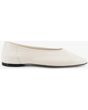 TOTEME Patent Leather Ballerinas - White