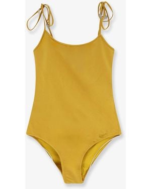 Chloé Knotted One-Piece Swimsuit - Yellow