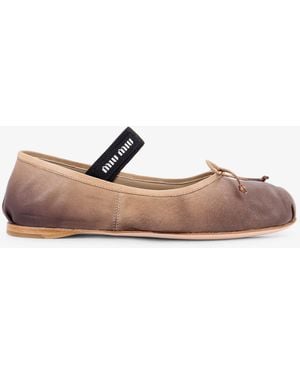 Miu Miu Leather Ballerinas - Multicolor