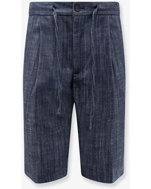 Hevò Torre Lapillo Cotton Blend Shorts - Blue