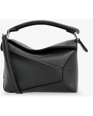 Loewe Puzzle Edge Leather Handbag - Black